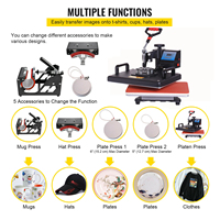 Presse à Chaud Easysub Combo 15 en 1 pour Sublimation et Transfert, 12x15 Pouces, Machine de Sublimation, pour T-shirts
