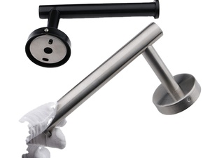 Porte-papier toilette en acier inoxydable noir sur mesure, support de rouleau à adhésif puissant - Product Image 5