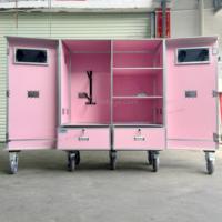 Boîte de rangement pour équipement de cheval en aluminium de couleur rose personnalisée Boîte de rangement pour chevaux