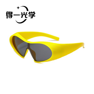 Irregular Oversized <b>Sunglasses</b> UV400 Black Women's Fashion Sunshades - Product Image 4