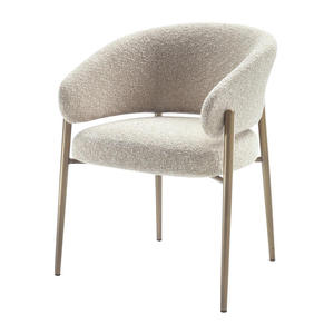 Sedia da Pranzo JP Moderna e Semplice in Velluto di Agnello con Braccioli in <span class=keywords><strong>Legno</strong></span>, Sedia Casual da Ristorante con Schienale di Design - Product Image 6