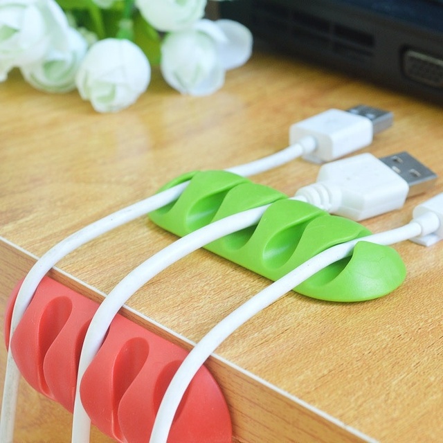 Hot Selling TPR Wire and Cable Organizer Clip Desk Office Use Table Cable Management
