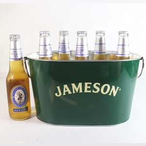 Cubo de Hielo para Vino y Cerveza de 10L, Galvanizado, con Impresión Personalizada, Nuevo Diseño Ovalado Moderno para Promociones - Product Image 3