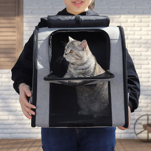 กระเป๋าเป้สะพายหลังสำหรับสัตว์เลี้ยง  ขนาดใหญ่ ระบายอากาศได้ดี ปรับได้  กระเป๋าใส่สุนัขแบบมีล้อ  พร้อมม่านกันแสง  ลดความเครียด  กระเป๋าสำหรับลูกสุนัขและแมว - Product Image 5