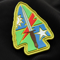 Logo personnalisé de haute qualité Tactique Silicone Caoutchouc 3D 2D PVC Union Patches Crochet et Boucle PVC Patch
