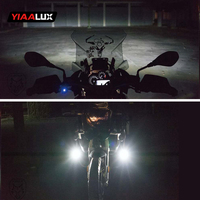 Feux LED universels pour moto, faisceau large, lentille diffuse, tout-terrain, ATV, UTV, éclairage auxiliaire de conduite, lampe de travail 12V 24V