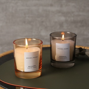 Barattolo di vetro profumato di lusso personalizzato con cera di soia all'ingrosso candele profumate per aromaterapia - Product Image 1