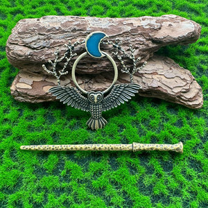 Épingles à <span class=keywords><strong>cheveux</strong></span> exquises hibou gothique Viking, bâtons à <span class=keywords><strong>cheveux</strong></span> vintage en forme d'animal, épingles rétro pour fête, sorcière, Viking, accessoire de niche pour femme - Product Image 4