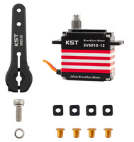 Moteur servo numérique HV à engrenages métalliques sans balais KST SV6010-12 70Kgf.cm 0.09sec DC12V en alliage d'aluminium 4 pôles pour RC à grande échelle