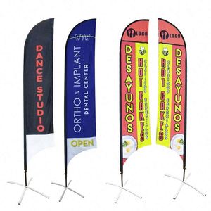 Drapeaux de plage en forme de larme pour l'extérieur, impression de drapeaux de plage, drapeau de plage 3,4 m - Product Image 1