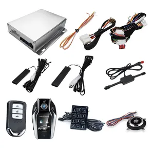 Auto Elektronica Universele Auto Knop Pke Keyless Entry Remote Start Systeem Smart Lcd Key 12V One Way Auto Alarm