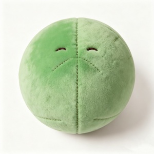 ตุ๊กตาขนนุ่มทรงกลมสีเขียวแบบกำหนดเอง, ตุ๊กตาขนนุ่มทรงกลมน่ารัก, ตุ๊กตาขนนุ่มทรงกลมสีเขียว, ตุ๊กตาขนนุ่มสีเขียวสไตล์มินิมอล, ตุ๊กตาขนนุ่มทรงกลมหน้าเศร้า - Product Image 6