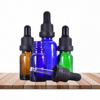 Logo personnalisé 5ml 10 ml 15ml 20ml flacon compte-gouttes d'huile essentielle en verre dépoli vert ambre bleu avec ligne de mesure 30 50 100ml