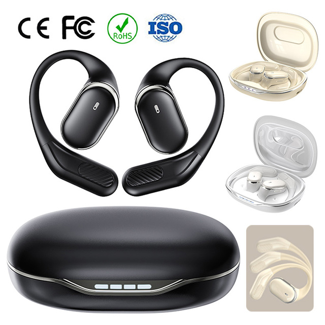 Wholesale T6 OWS Earhook Wireless Headphones with CE FCC Rohs Support Custom IPX7 Waterproof Air Conduction Bluetooth Earphone