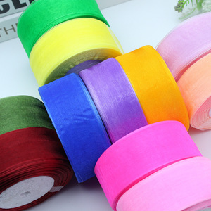Nastro in Organza di Nylon Trasparente all'Ingrosso in Vari Colori per Decorazioni di Giocattoli - Product Image 3