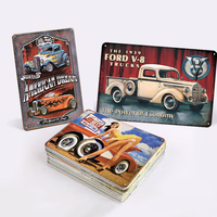 Dilanyu Decorativo Motocicleta Tema Vintage En Relieve Rusty Tin Signs Custom Retro Metal Sign Tin Sign