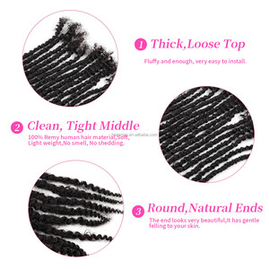 Extensions de Dreadlocks Texturées ANNA 100% Cheveux Humains, Faits Main, Locs Permanents avec Pointes Bouclées pour Femmes/Hommes - Product Image 4