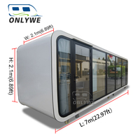 Chine personnalisé personnalisé prix raisonnable luxe portable en fibre de verre conteneur modulaire maison cosses petite maison smart apple cabin