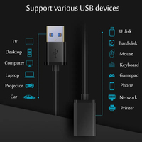 Kabel Ekstensi USB3.0 Pria ke Wanita, Transfer Data 5Gbps, Pengisian Cepat, Langsung dari Pabrik, Panjang 1ft 3ft 4ft 6ft 10ft 16ft