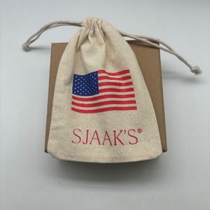 Custom Logo in tela naturale di cotone con coulisse custodia riciclabile in seta-Screen singola doppia borsa di stringa per imballaggio cravatte cinture - Product Image 2