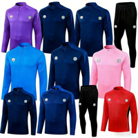 Ensemble de survêtement de football pour homme adulte, respirant, séchage rapide, antibactérien, 100 % polyester, manches longues, entraînement, vente en gros