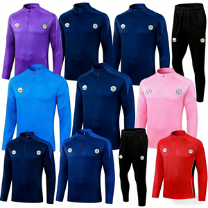 Vêtement de sport pour homme adulte en polyester respirant à séchage rapide 100% à manches longues pour l'entraînement au football personnalisé en gros - Product Image 1
