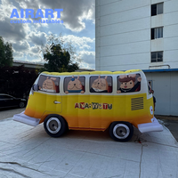 Ballon géant gonflable personnalisé en forme de bus pour la décoration de fêtes scolaires, facile à installer