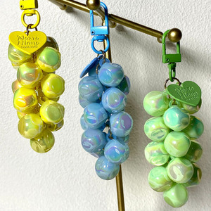 Mới Đến Sáng Tạo <span class=keywords><strong>3D</strong></span> Trái Cây Pha Lê Nho Quyến Rũ Keychain Ngọt Ngào Mô Phỏng Trái Cây Keyring Mặt Dây Chuyền Túi Quyến Rũ - Product Image 2