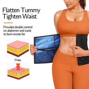 Femmes Sauna Waist Trainer Slimming Belly Wrap Tummy Control Sweat Band <span class=keywords><strong>Gym</strong></span> Losing Weight Ceinture lombaire Shaper - Product Image 2
