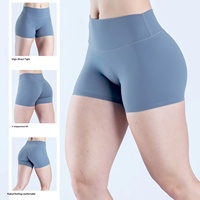 Shorts de yoga personnalisés avec logo, taille haute, sensation seconde peau, style cycliste, contrôle du ventre, effet push-up, pour fitness et entraînement, vêtements de sport