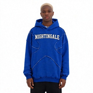 2026 Latest <b>Oversized</b> Panel <b>Stitch</b> Pullover Fleece <b>Hoodie</b> Heavyweight Drop Shoulder Casual Winter Streetwear Custom <b>Hoodie</b> - Product Image 1