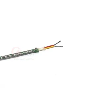 High quality 2*7*0.2mm K type double layer fiberglass insulation stainless steel shield thermocouple wire
