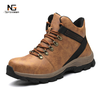 Chaussures de sécurité antistatiques légères pour hommes et femmes, bottes de travail à embout en acier, chaussures de randonnée imperméables, bottes en cuir microfibre