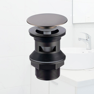 JOYHOO Scarico a Scomparsa Nero Opaco per Lavabo con Troppopieno e Coperchio Grande Anti-Intasamento - Product Image 2