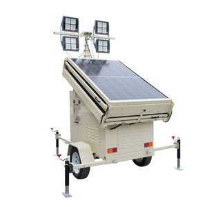 Trailer gắn năng lượng mặt trời ánh sáng tháp Máy phát điện chiếu sáng tháp năng lượng mặt trời di động dẫn ánh sáng tháp Telescopic cao mast ánh sáng tháp - Product Image 5
