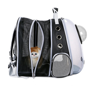 Baolujie Transparent Expandable Pet <b>Backpack</b> For <b>Cats</b> With Mesh Ventilation And Large Capacity Design - Product Image 2