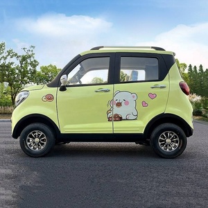 BRT 2026 Lindo Auto Eléctrico Amarillo con Calcomanía de Oso y Pegatinas de Corazón, Vehículo Compacto Urbano, Mini Auto Eléctrico Chino - Product Image 3