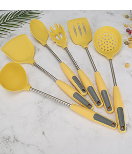 Multi Color Options Cookware Safe <b>Cooking</b> Turner Spatula Soup Ladle Household Silicone <b>Cooking</b> <b>Utensil</b> <b>Set</b> with Stand - Product Image 6