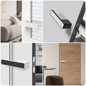 מנעול דלת בלתי נראה מסגסוגת אבץ מינימליסטי - מנעול נסתר ללא ידית לדלתות פנים/חוץ (חדר שינה, חדר רחצה וכו') - Product Image 4