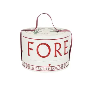 Emballage en carton rigide, boîte cadeau cylindrique portable, personnalisable selon la demande - Product Image 1