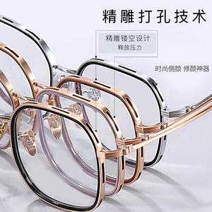 Montures de lunettes de Shenzhen, rectangulaires, monture complète, titane pur, légères, unisexes, verres en résine 964 - Product Image 3