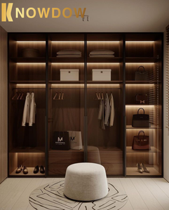 KNOWDOW <span class=keywords><strong>armadio</strong></span> con cabina <span class=keywords><strong>armadio</strong></span> personalizzato per Villa di lusso moderna spaziosa camera da letto principale Interior Design 3D Rendering di <span class=keywords><strong>disegni</strong></span> - Product Image 5