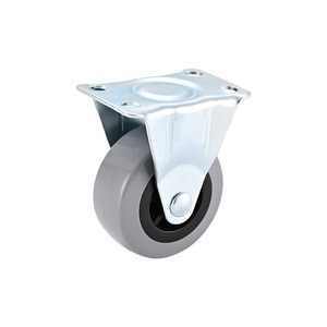Gray Pvc Swivel Caster With Brake 50mm Diameter For Furniture Industrial Use - Product Image 3
