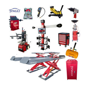 Ensemble complet de machine d'alignement 3D à quatre roues avec ascenseur de voiture à 4 poteaux et équipement de changeur de pneus pour les ateliers de voiture - Product Image 1