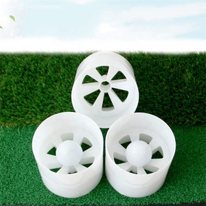 Tazza da <span class=keywords><strong>Golf</strong></span> in plastica da 4 pollici con 6 fori di scarico per pratica di Putting Green per interni esterni per golfisti in giardino - Product Image 1