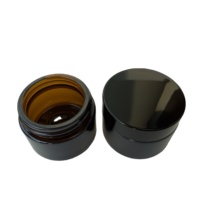 Pot en verre ambré vide de 30 ml avec bouchon et doublure en plastique