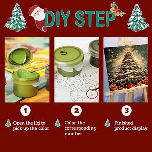 Set de Pintura de <span class=keywords><strong>Acuarela</strong></span> Rectangular Hecho a Mano, Ecológico e Impermeable de SONGWOO ART, Pintura <span class=keywords><strong>por</strong></span> Números para Adultos, Regalo de Navidad - Product Image 5