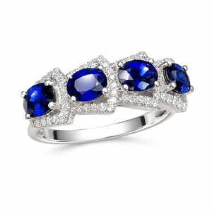 Anello dal Design Blu Klein, Anello Vintage da Donna - Product Image 1