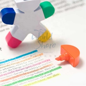 Thế Giới chia sẻ khuyến mại mới lạ biểu tượng tùy chỉnh in ấn hình dạng 5 in1 Món quà Vui vẻ <span class=keywords><strong>Highlighter</strong></span> Bút Đánh Dấu cho các trường học và trẻ em - Product Image 4