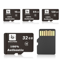 Accessoires mobiles Cartes mémoire SD en plastique 32 Go/16 Go/128 Go Puces de qualité supérieure Rétention de 10 ans Vente en gros